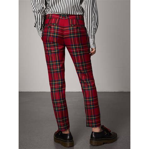 burberry red trousers womens|burberry trousers women.